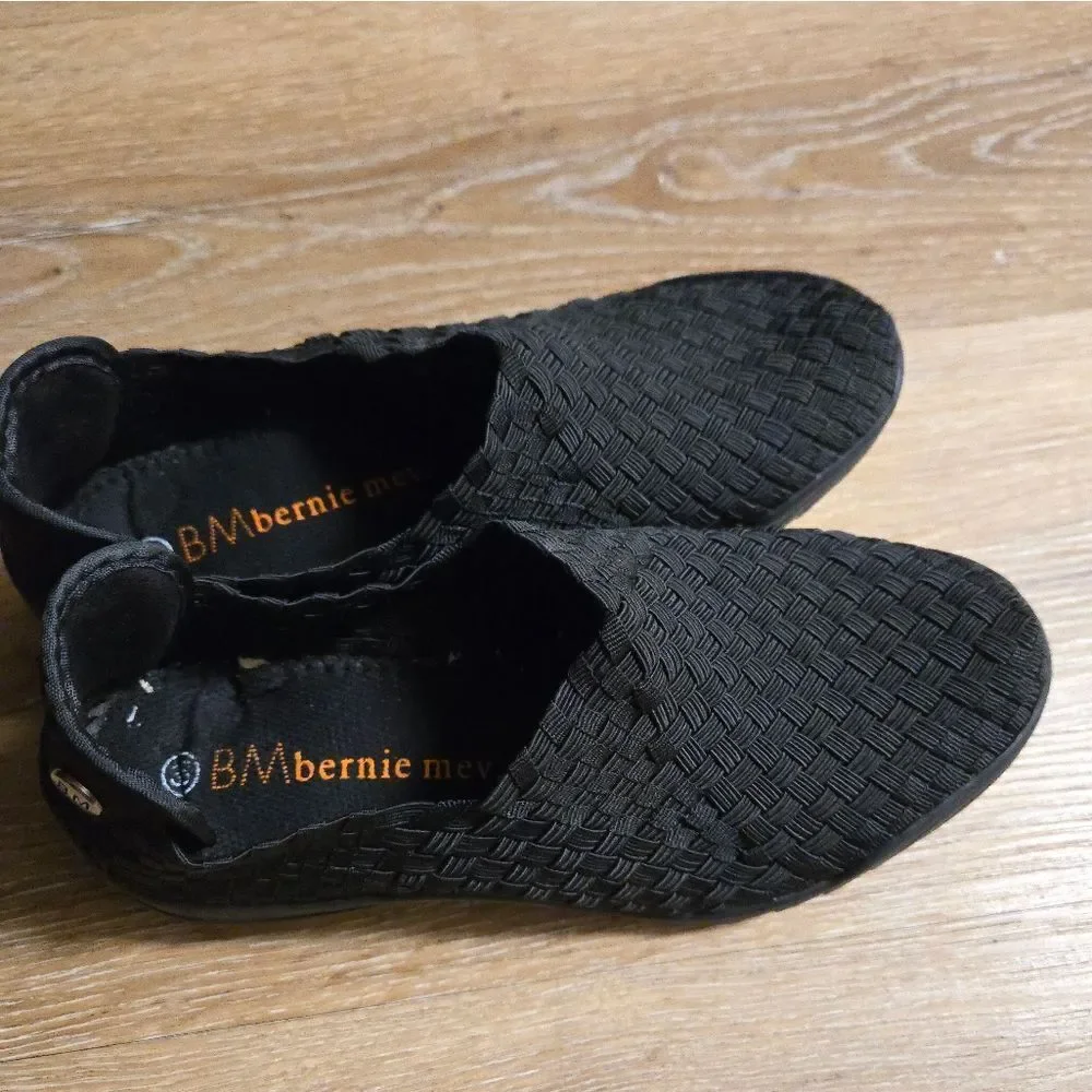 bernie mev. Men's Black Woven Shoes